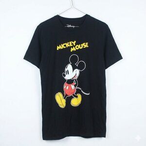 Disney Mickey Mouse T Shirt Large Black Classic Graphic Tee